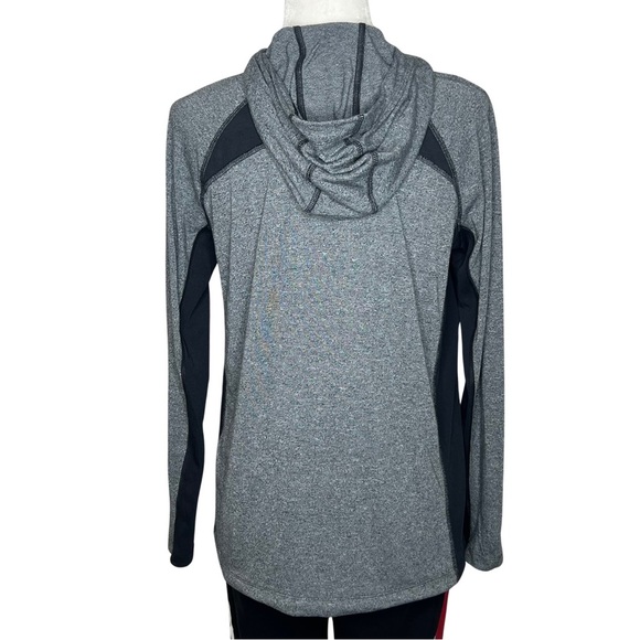 Under Armour Threadborne Featherweight Heat Gear Tie Hoodie Gray Black Medium M - Picture 5 of 15